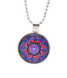 Mandala Glass Dome Pendant: CORAL