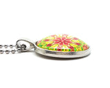 Mandala Glass Dome Pendant - SUMMER GARDEN