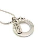 Stainless Steel Jewellery GRADUATION PENDANT: Dream and Reach for the Stars Pendant