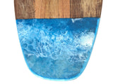 Wooden Serving Board - Handmade Resin Cheeseboard - Surfboard Shape