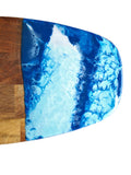 Wooden Serving Board - Handmade Resin Cheeseboard - Surfboard Shape