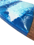 Wooden Serving Board - Handmade Resin Cheeseboard - Surfboard Shape