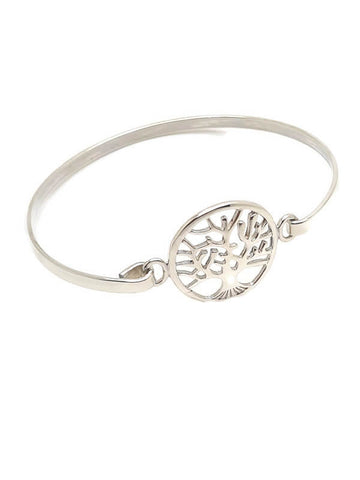 STERLING SILVER TREE OF LIFE BANGLE