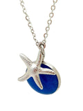 Beach Jewellery - DEEP BLUE OCEAN PENDANT with STARFISH